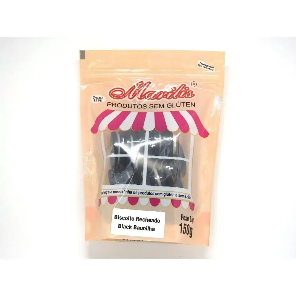 Biscoito Recheado Black Baunilha 150g Marilis