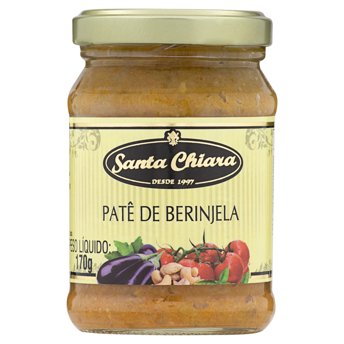 Patê Berinjela Santa Chiara Vidro 170g