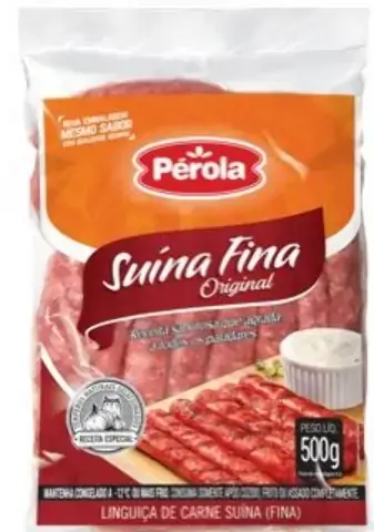 Linguica Suina Fina Perola 500g
