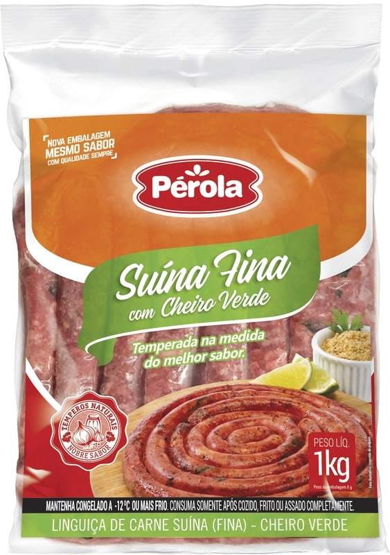 Ling Fina Perola Suina 1kg C/ Cheiro Verde