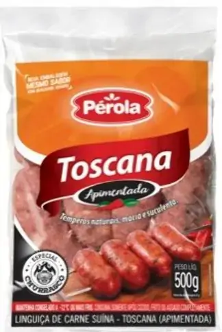Linguica Toscana Perola 500g Apimentada