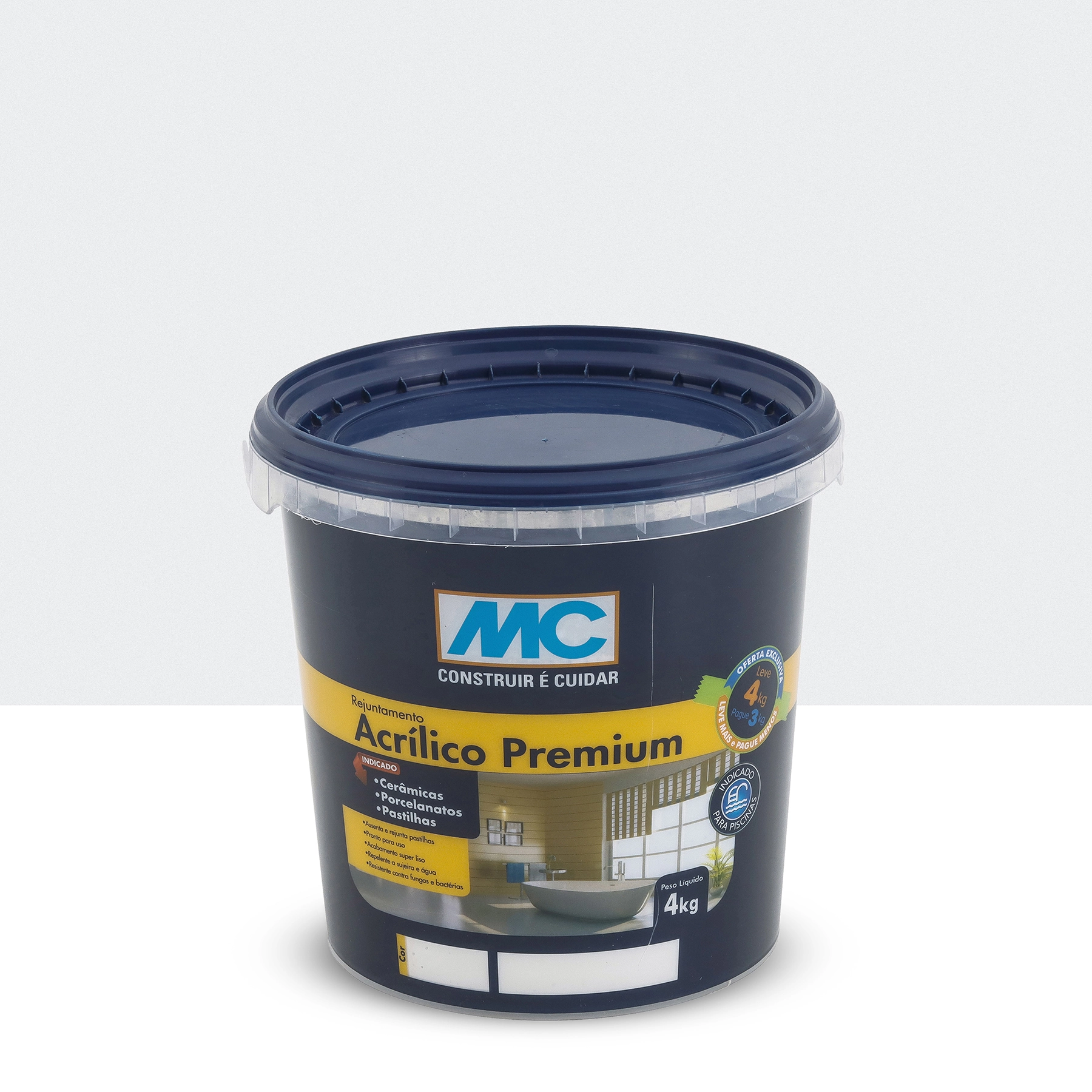Rejunte Acrílico Premium Branco 4 Kg Mc Bauchemie
