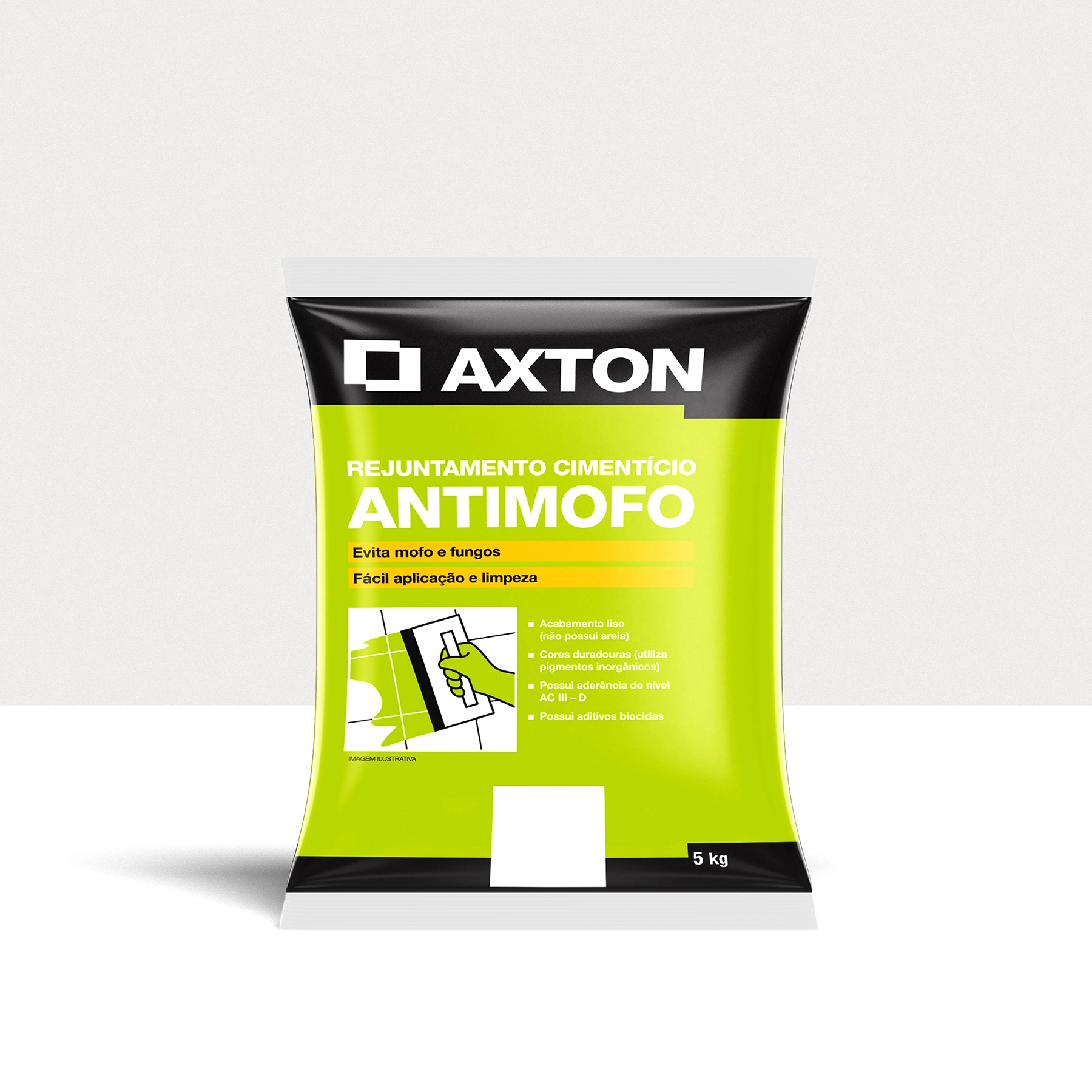 Rejunte Cimentício Aditivado Branco 5 Kg Axton