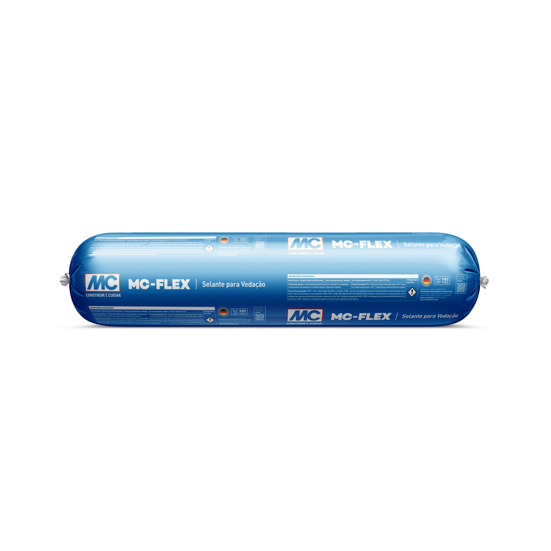 Selante PU 40 Cinza Sachê 800g MC-Flex Construção MC Bauchemie