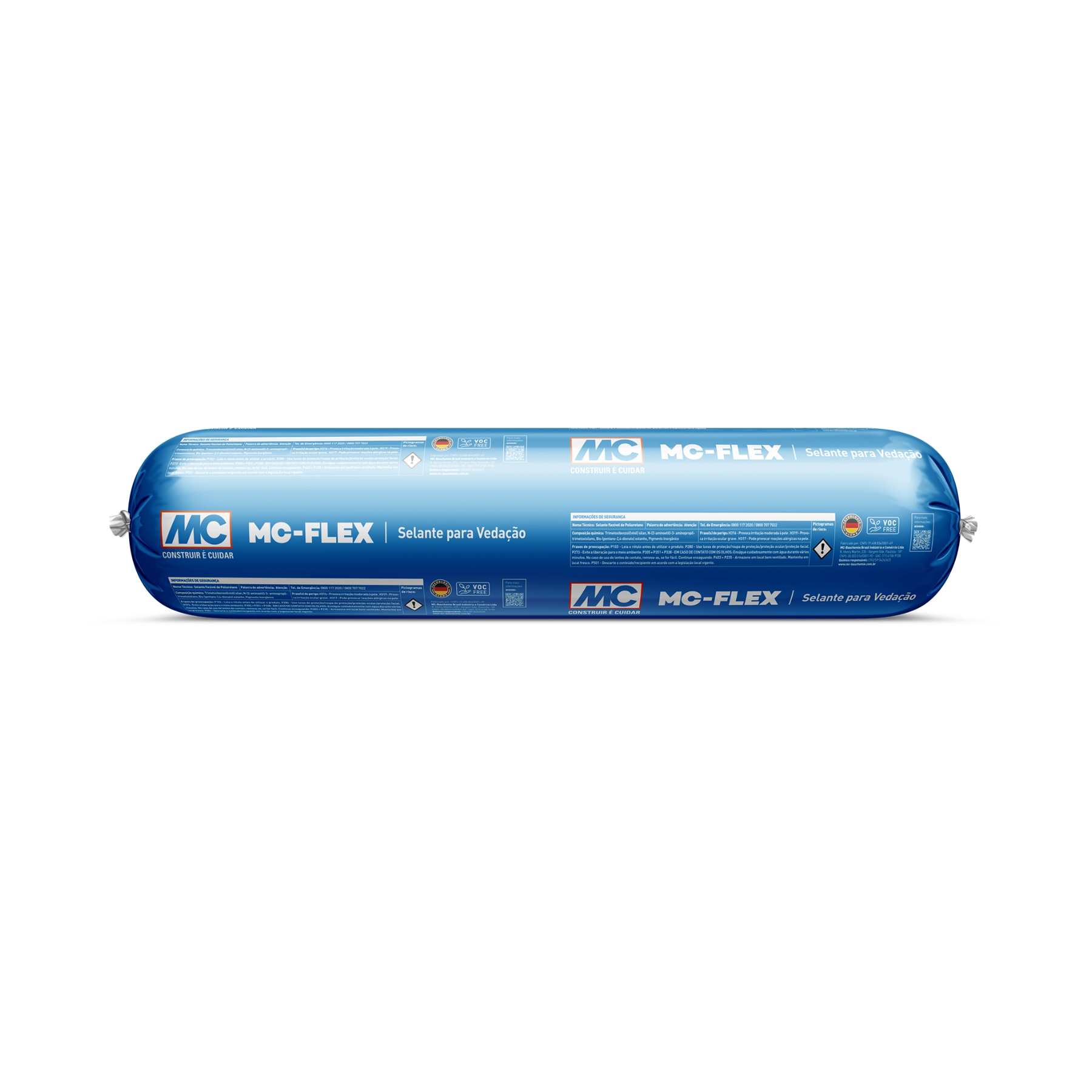 Selante PU 25 Cinza Sachê 800g MC-Flex Construção MC Bauchemie