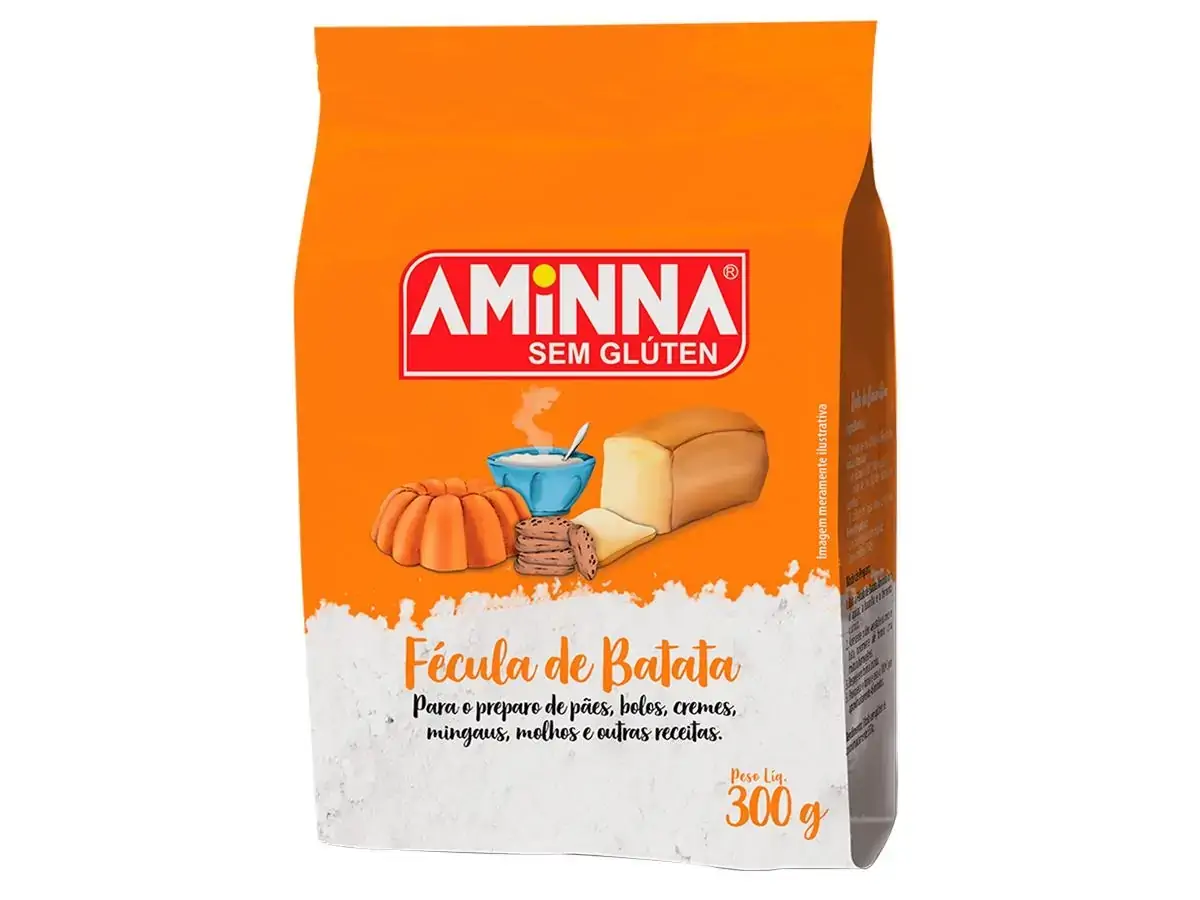 Espessante Natural Fécula de Batata Sem Glúten 300g Aminna