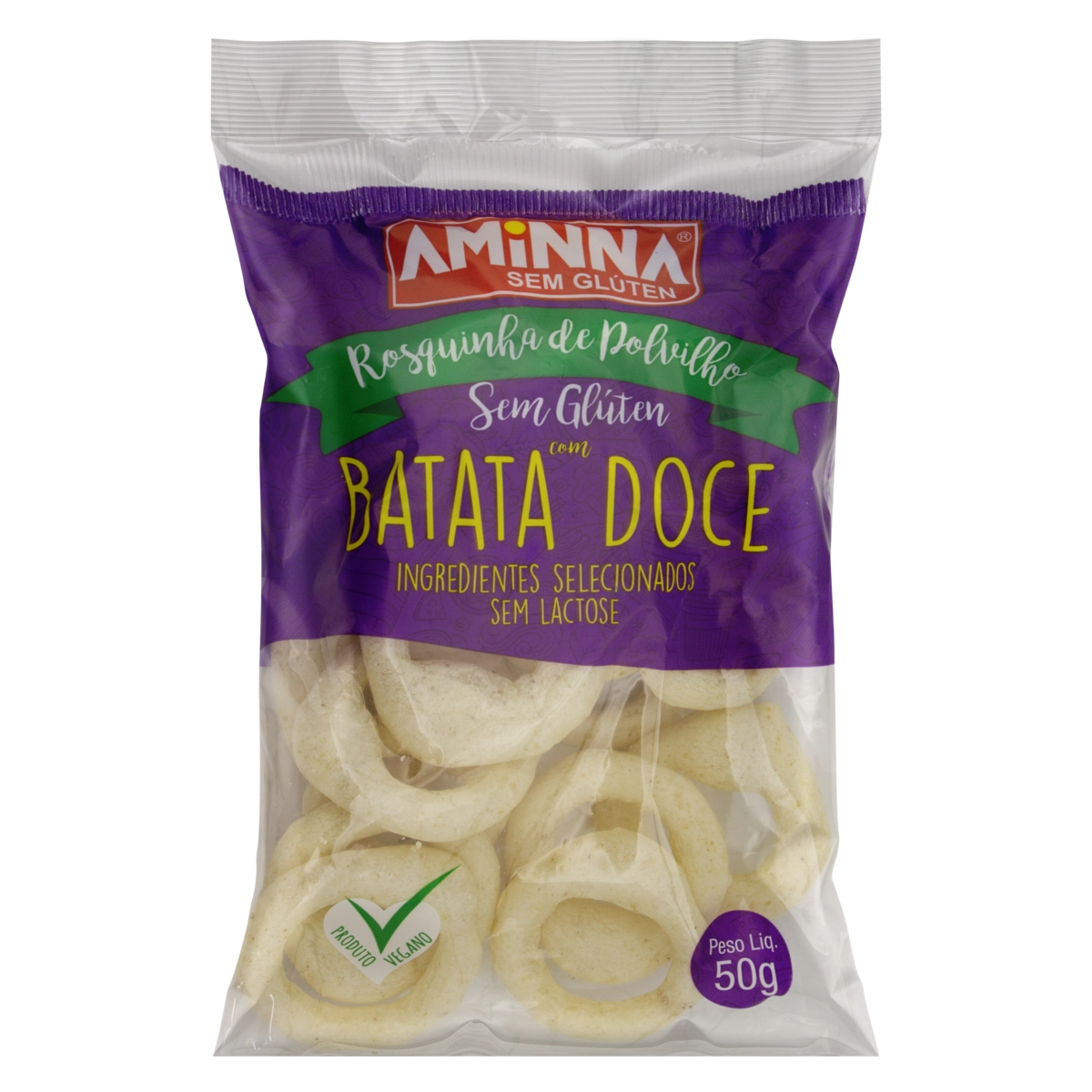 Rosquinha De Polvilho Batata Doce Aminna Pacote 50g