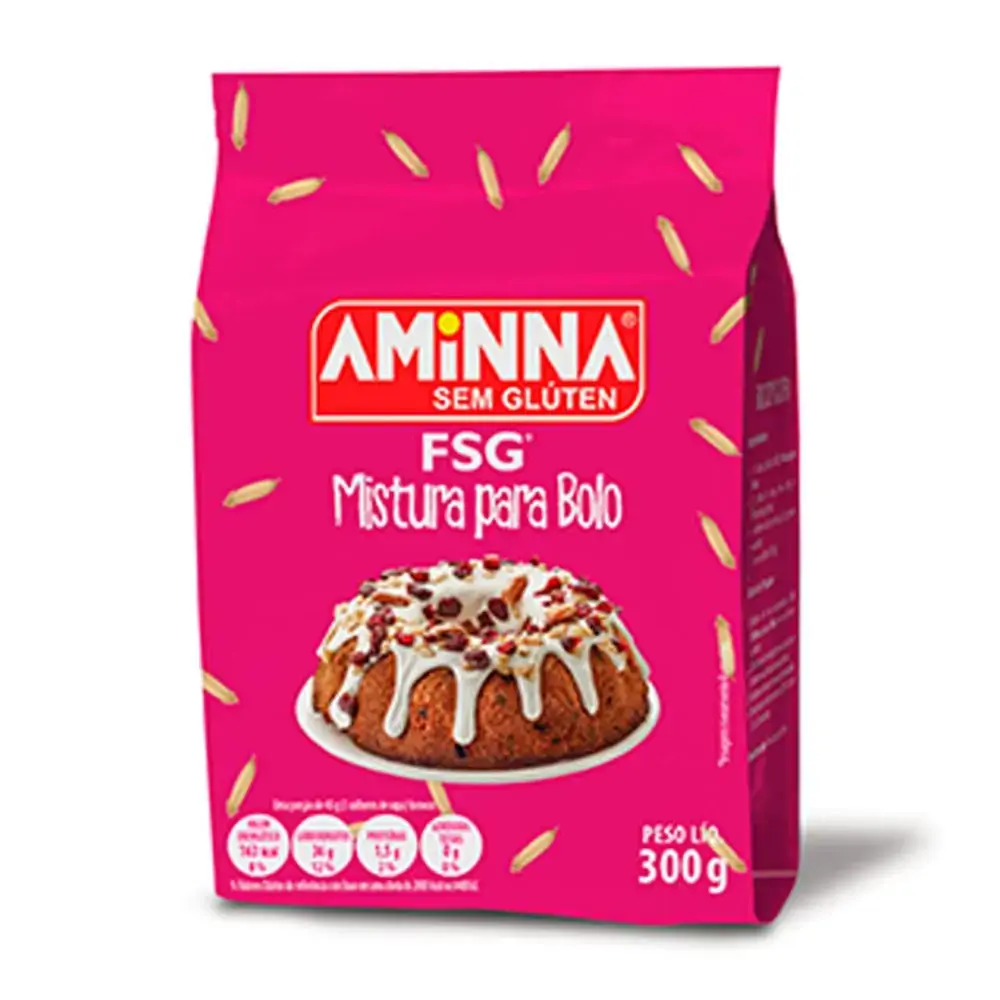 Mistura para Bolo sem Glúten Aminna 300 g