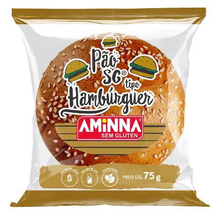 Pão Aminna Hamburguer Sem Gluten 75g