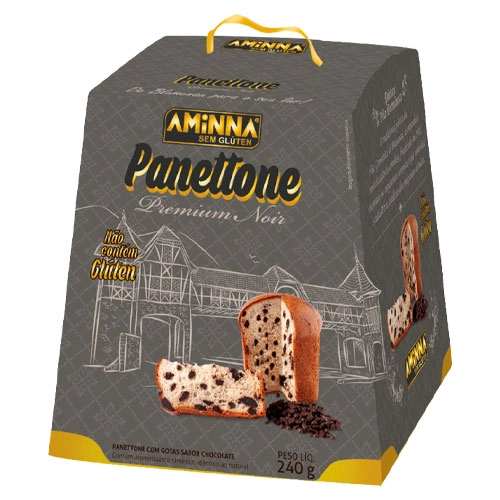 Panettone Gotas Choc Aminna 240g