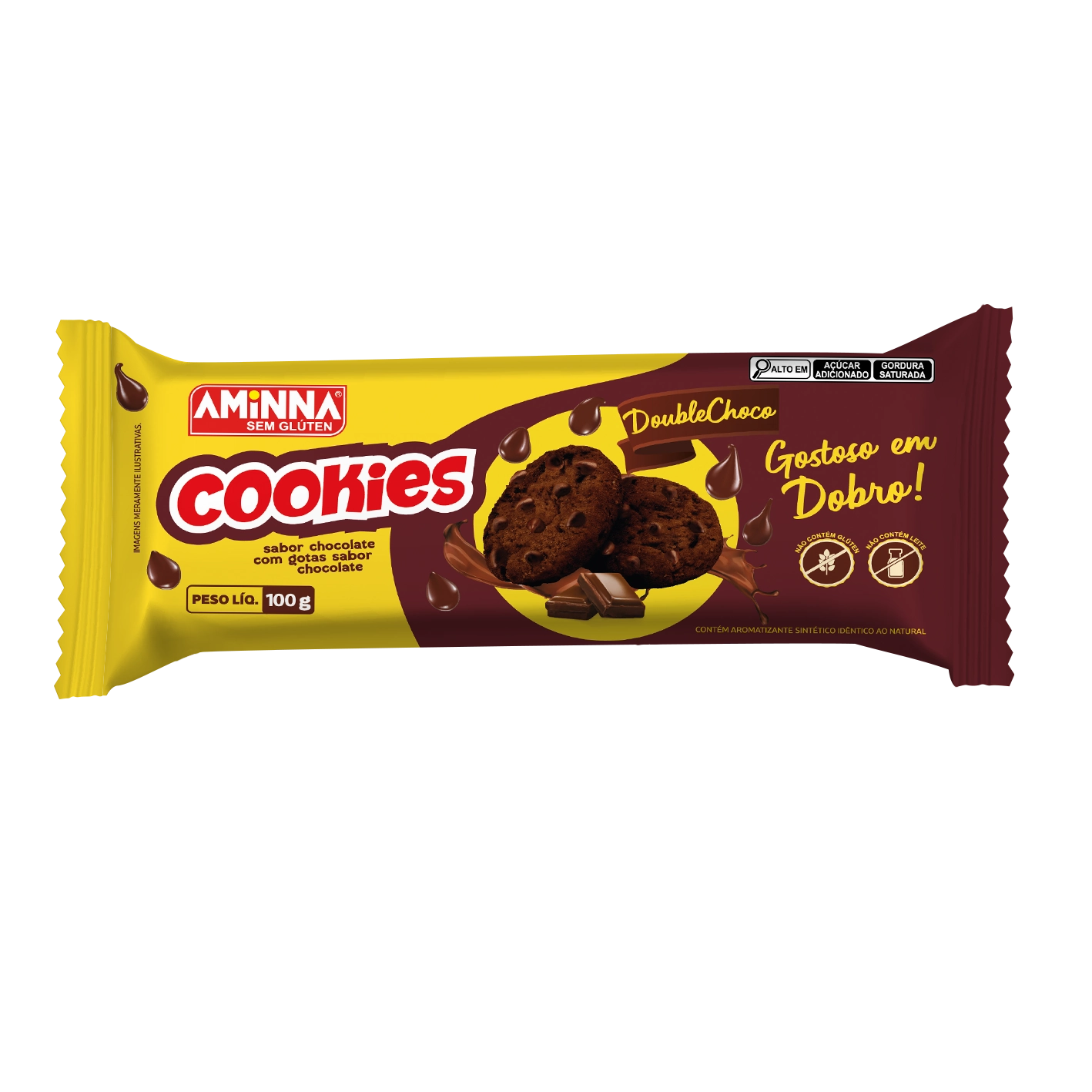 Cookies Double Choc S/glutem Aminna 100g