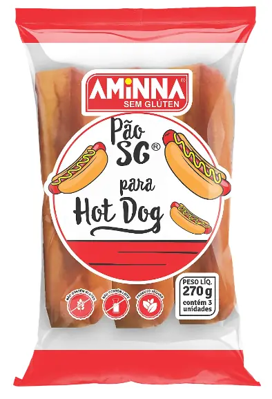 Pao S/ Gluten Aminna 270g Hot Dog