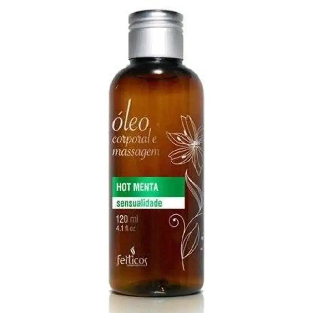Oleo De Massagem Corporal Hot Menta Feitiços Aromaticos