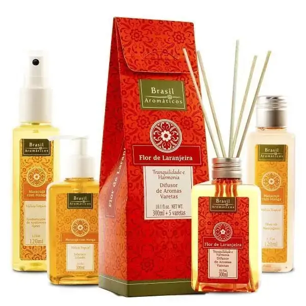 Difusor Flor De Laranjeira 5 Varetas 300ml Feiticos Aromaticos