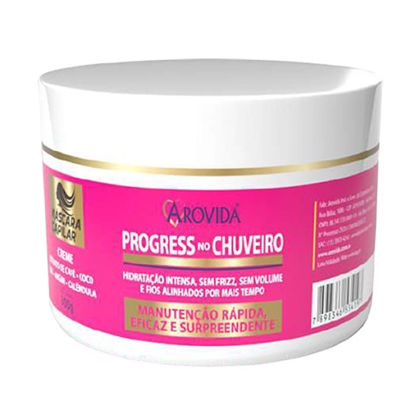 Mascara De Tratamento Arovida 300g Progress No Chuveiro