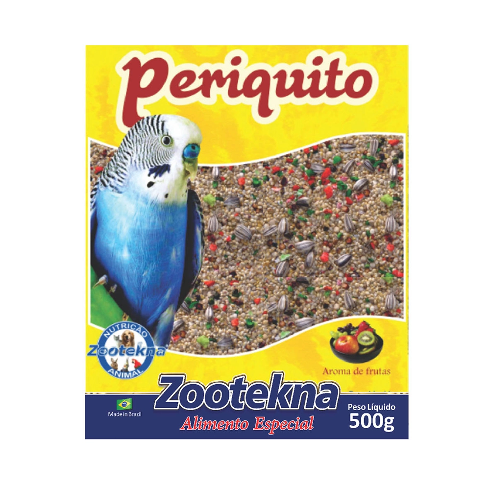 Ração Zootekna Para Periquitos Mistura De Sementes
