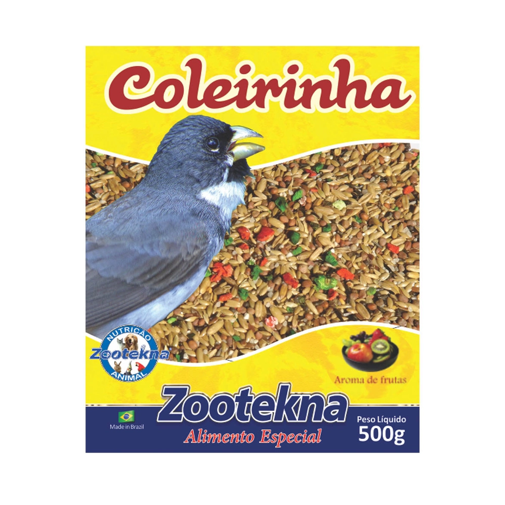 Ração Zootekna Para Coleirinha Mistura De Sementes 500g