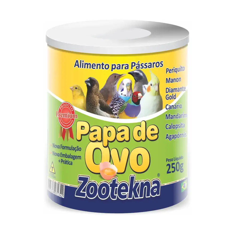 Papa De Ovos Para Pãssaros Zootekna 250g