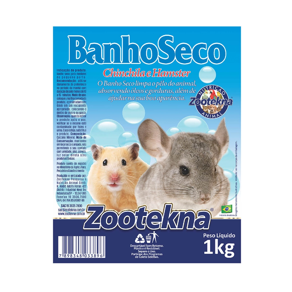 Pó Banho A Seco Zootekna Roedores