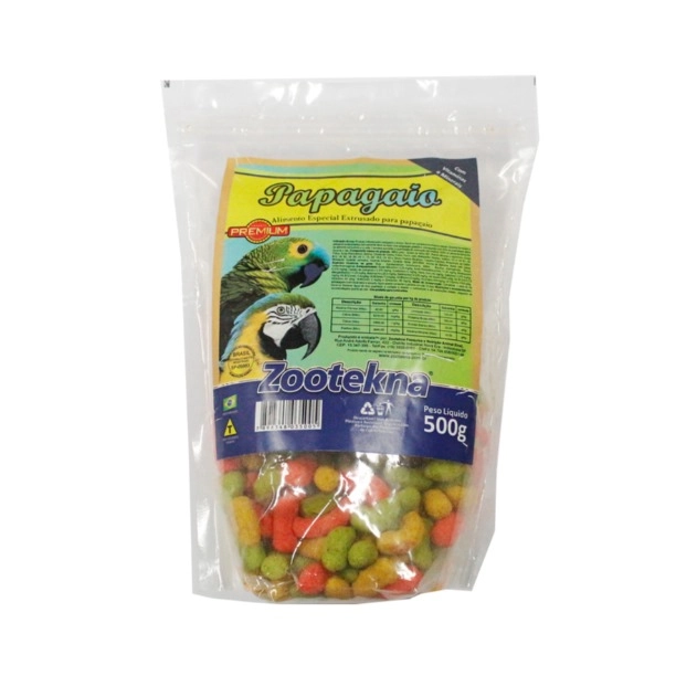 Ração Zootekna Para Papagaio Extrusado 500g