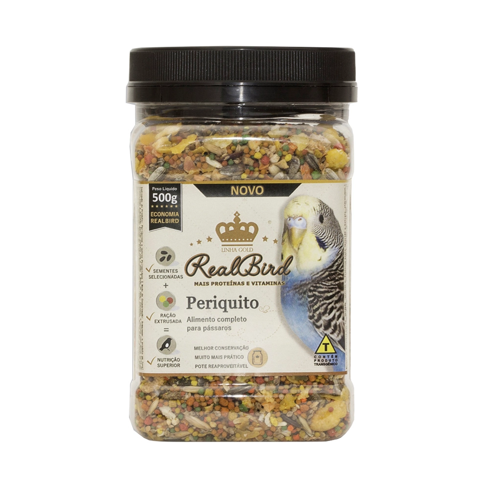 Alimento Completo para Periquitos REALBIRD Pote 500g