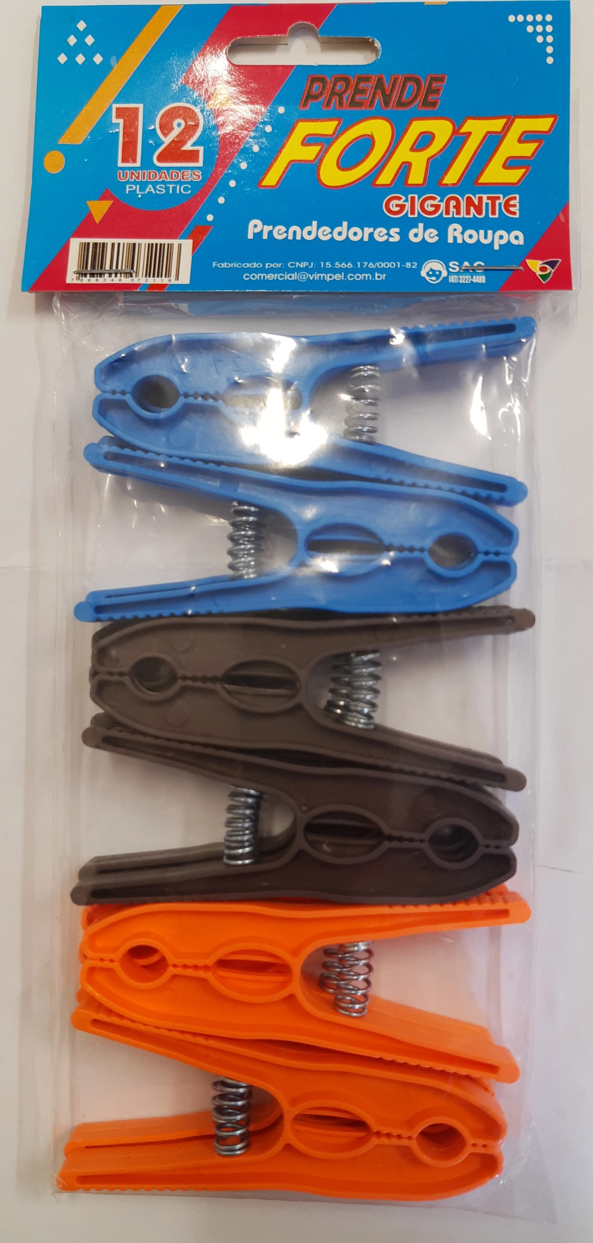 Prendedor Varal Plast Forte Vimpel C/12