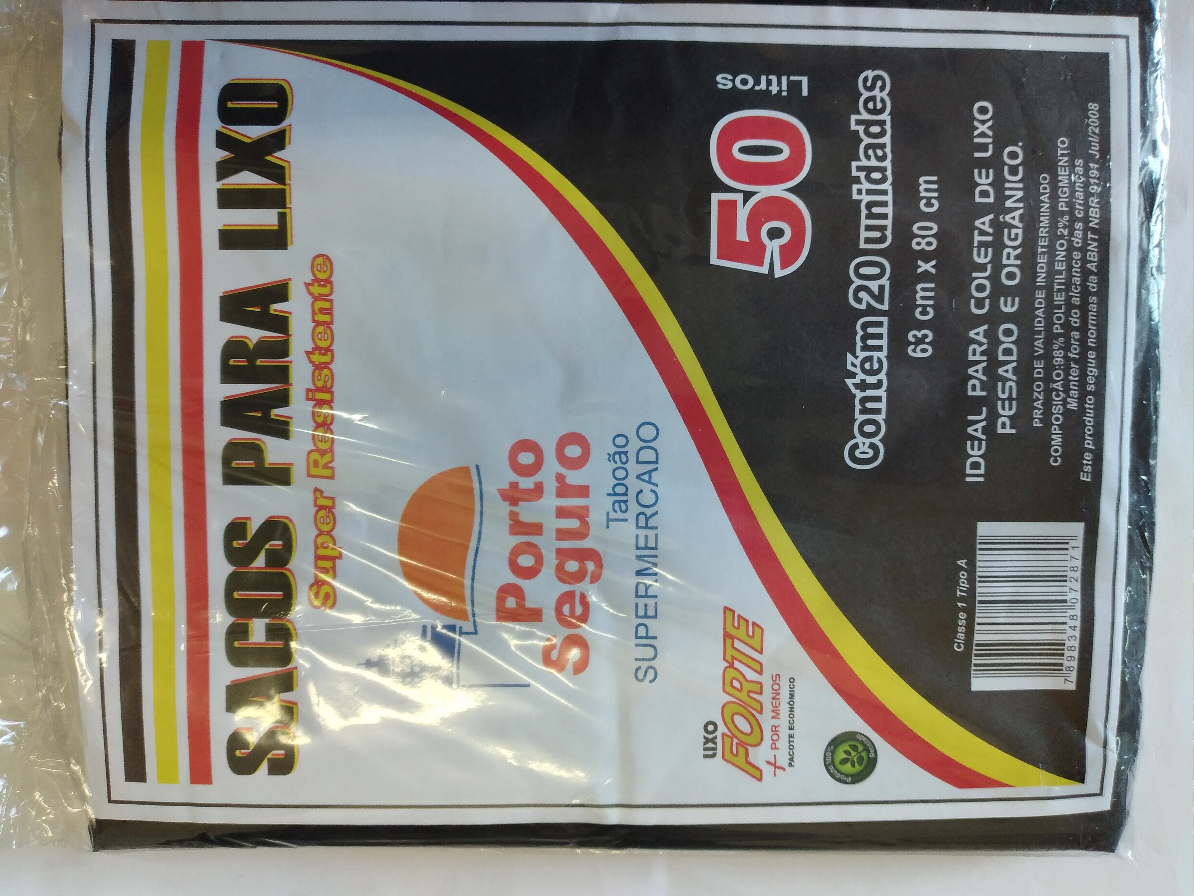 Saco Lixo Forte 50lts C/20 Pct