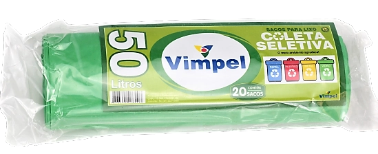 Saco Lixo Vimpel 50l Seletiva Verde