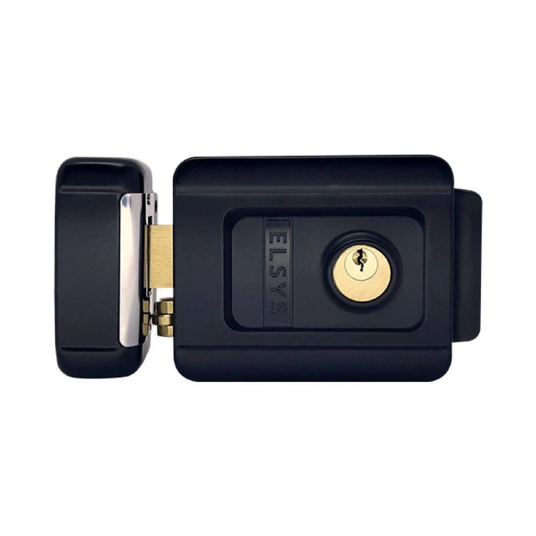 Fechadura Elétrica de Sobrepor para Portão Preto ESF-E2000FP Elsys