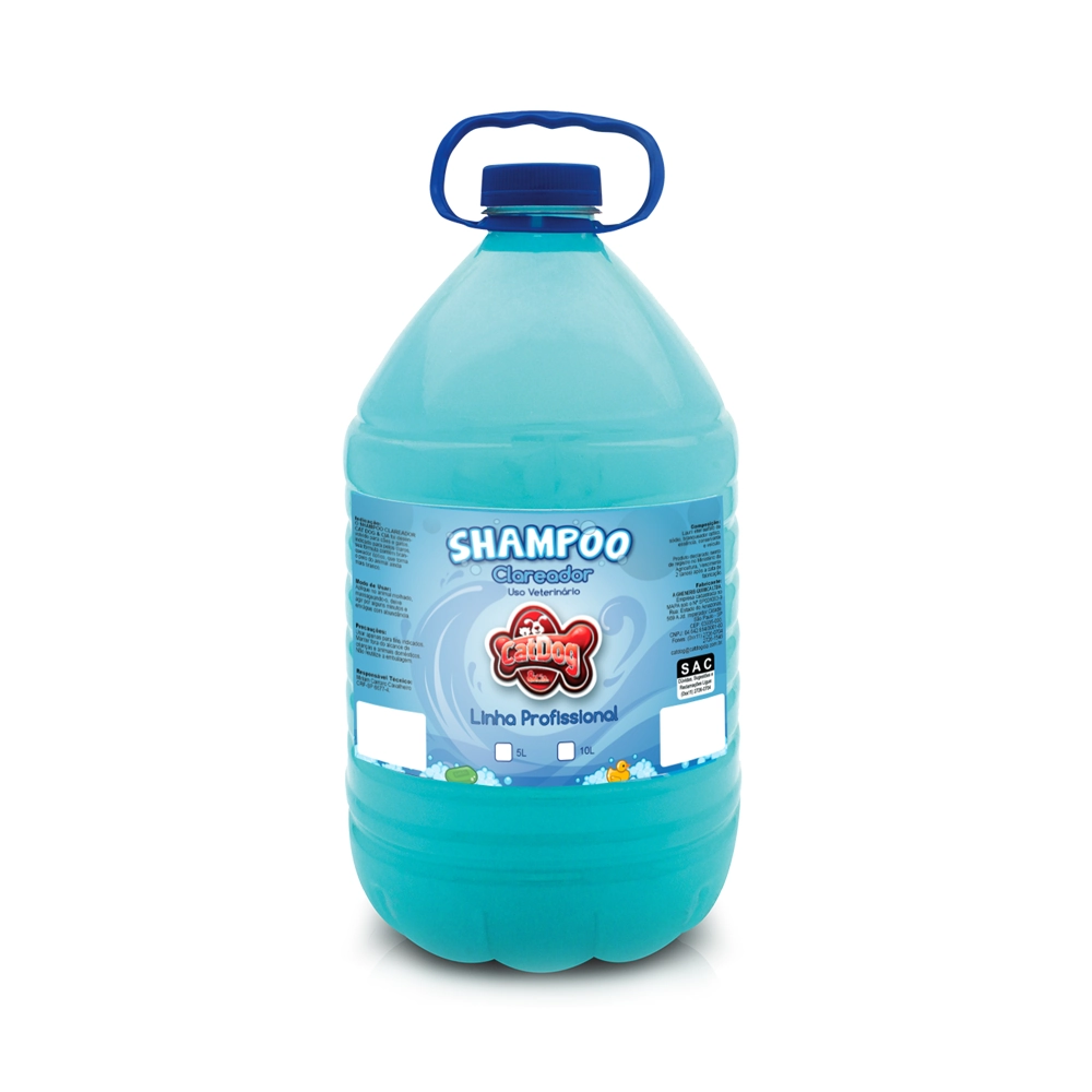 Shampoo Clareador Catdog Cia Linha Profissional Para Cães E Gatos 5 Litros