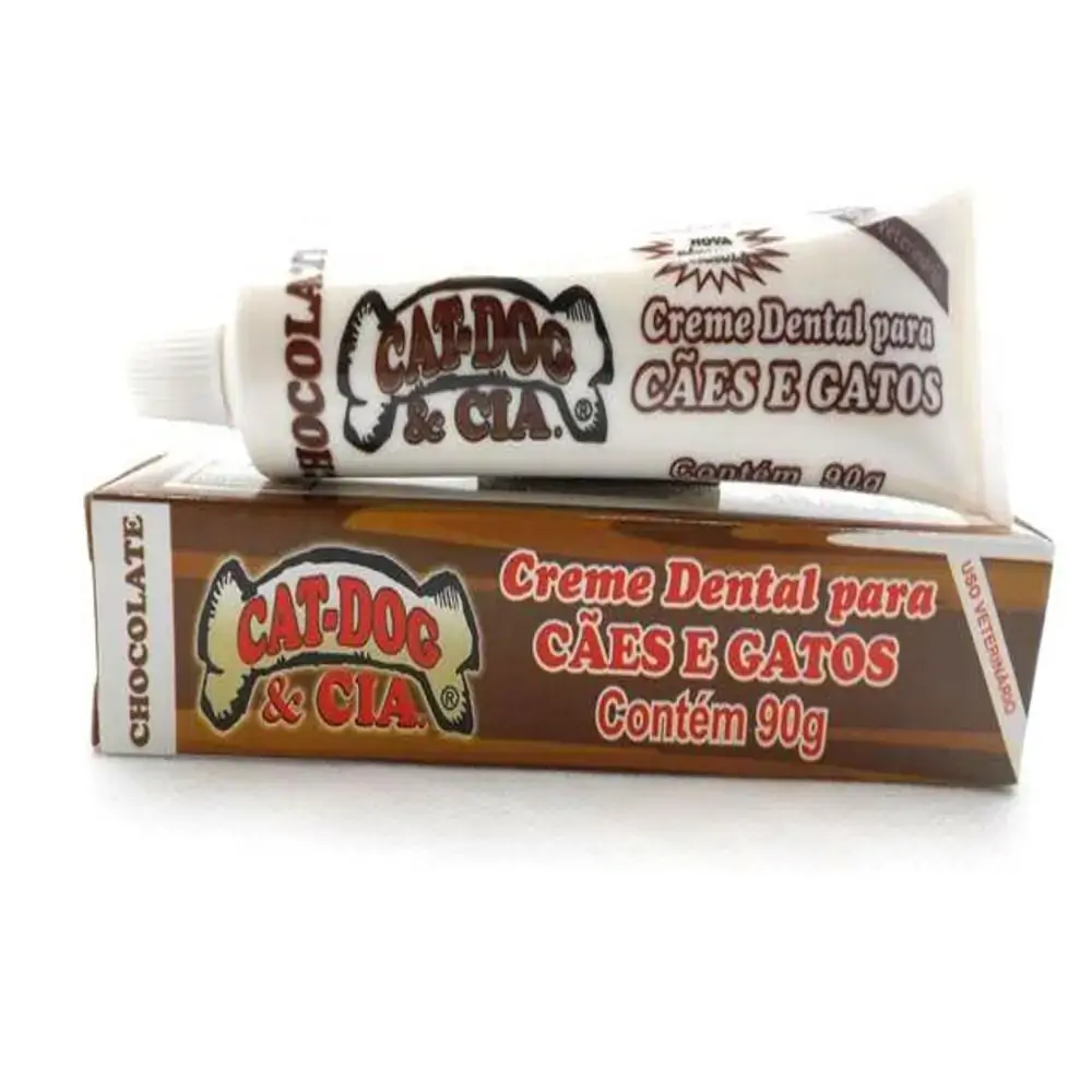 Creme Dental Catdog Para Cães E Gatos Caixa Sabor Chocolate