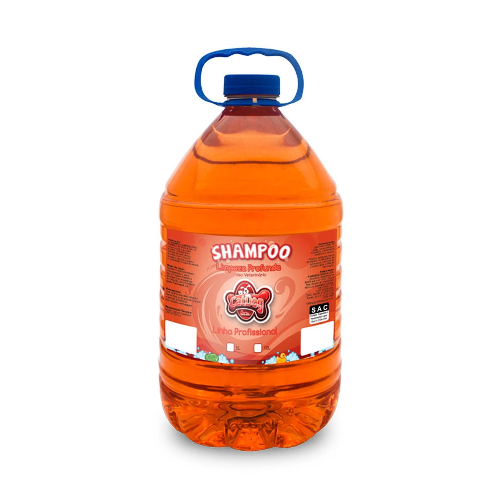 Shampoo Limpeza Profunda Catdog Cia Linha Profissional Para Cães E Gatos 5 Litros