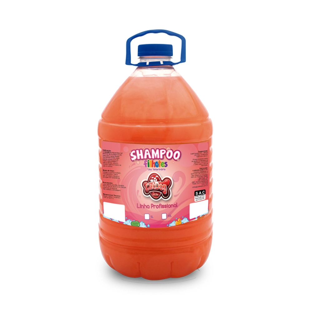 Shampoo Filhotes Catdog Cia Linha Profissional Para Cães E Gatos 5 Litros
