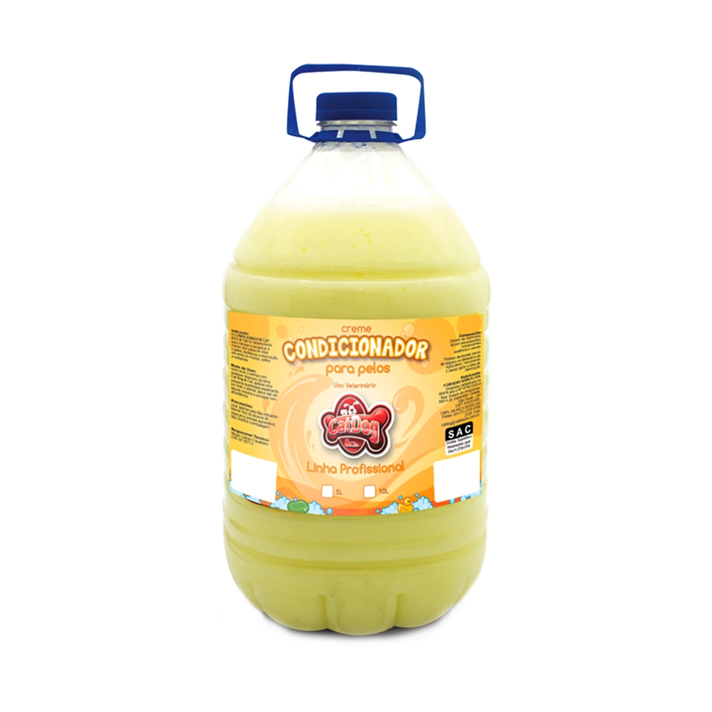 Creme Condicionador Para Pelos Catdog Cia Linha Profissional 5l