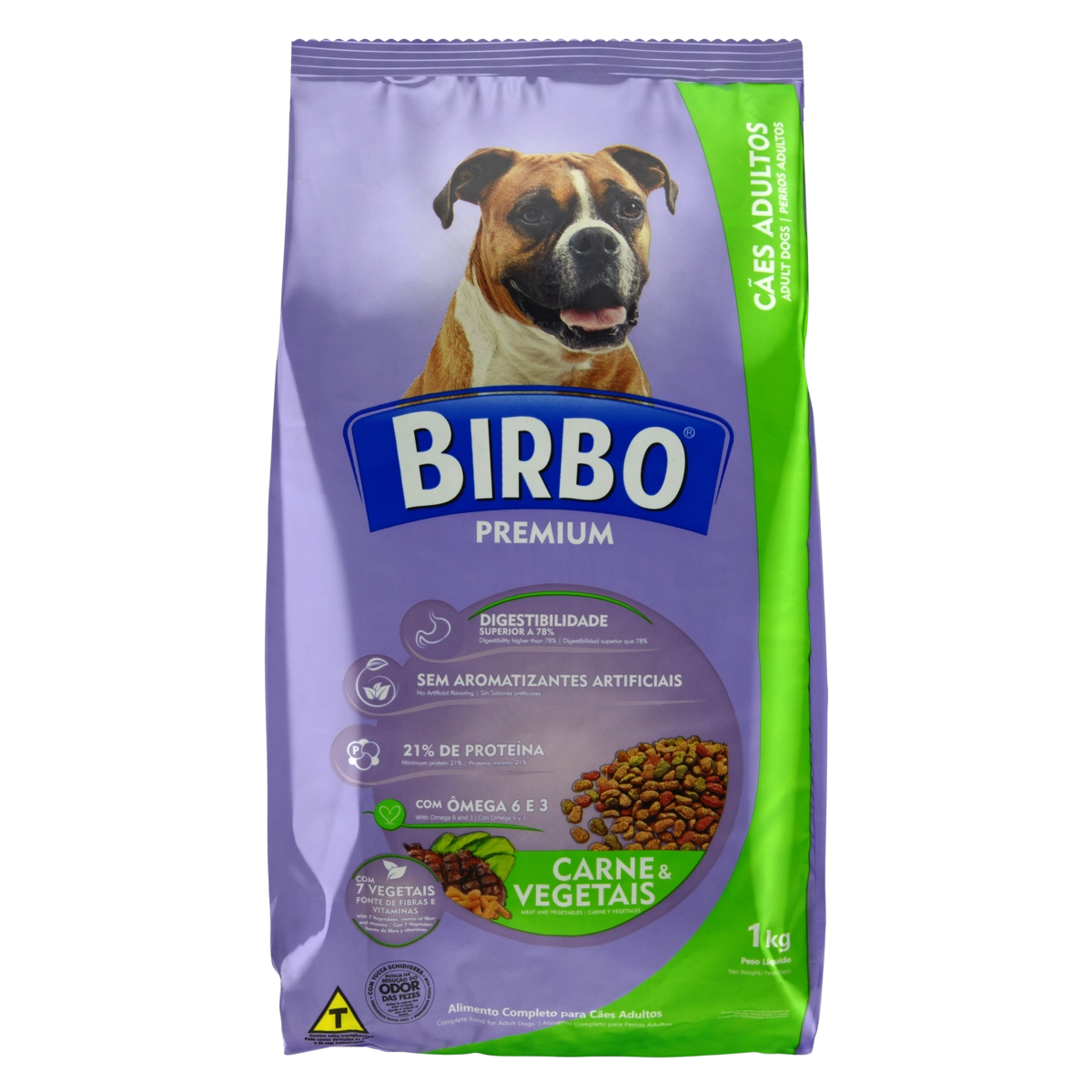 Alimento Para Cães Adultos Carne E Vegetais Birbo Pacote 1kg