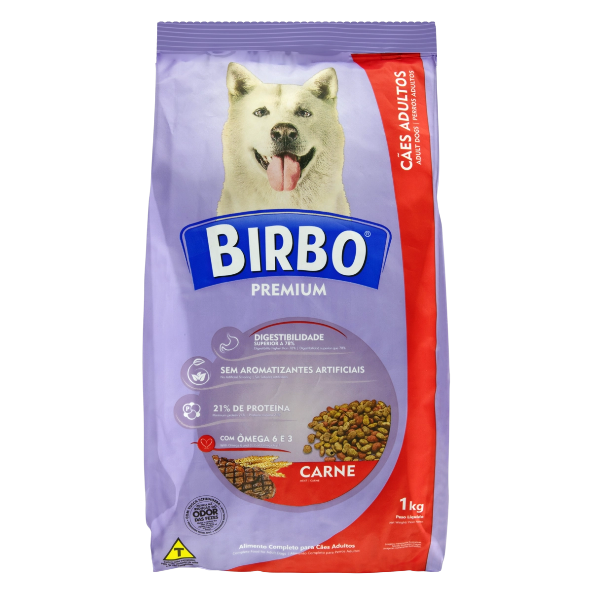 Alimento Para Cães Adultos Carne Birbo Pacote 1kg