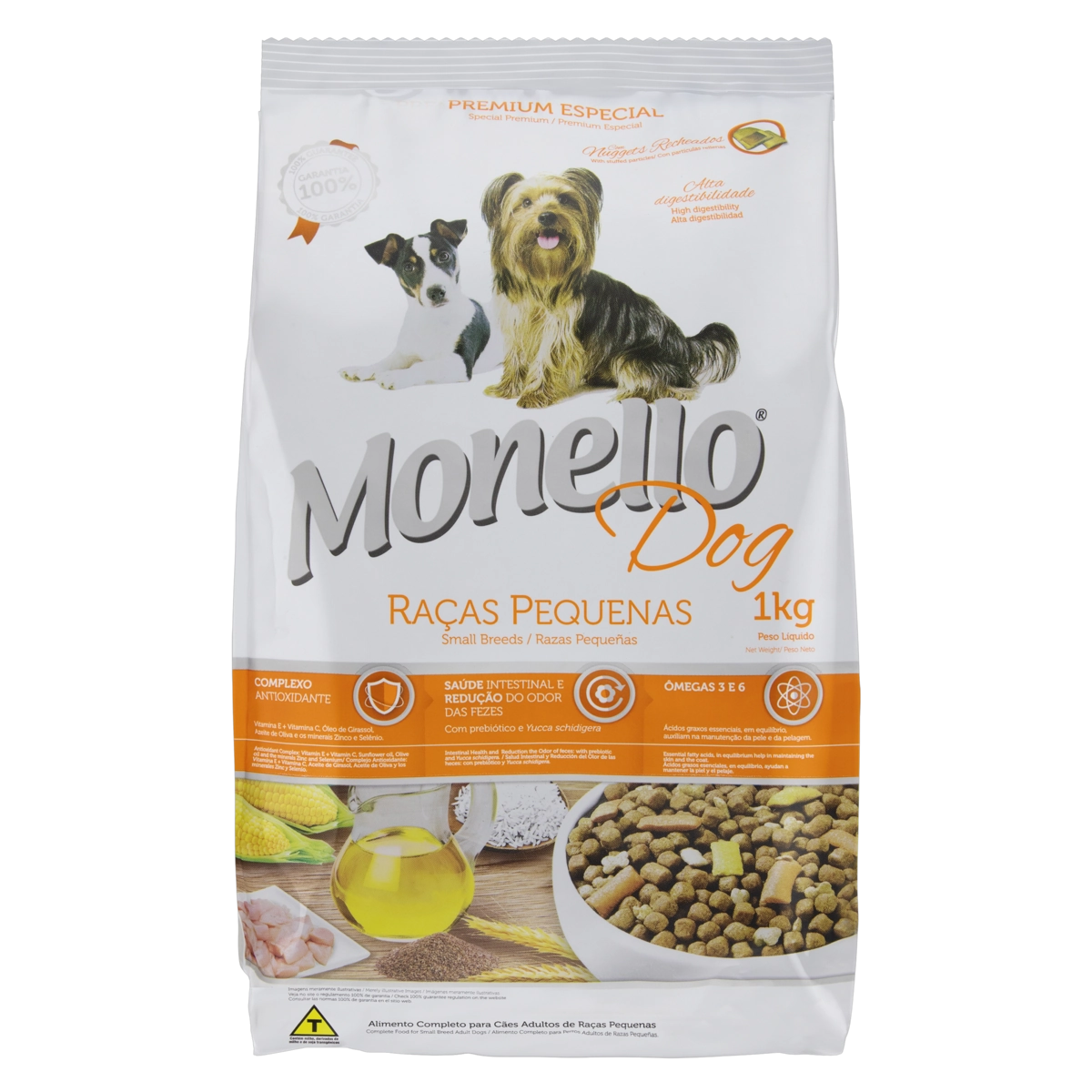 Alimento Para Cães Adultos Raças Pequenas Monello Pacote 1kg