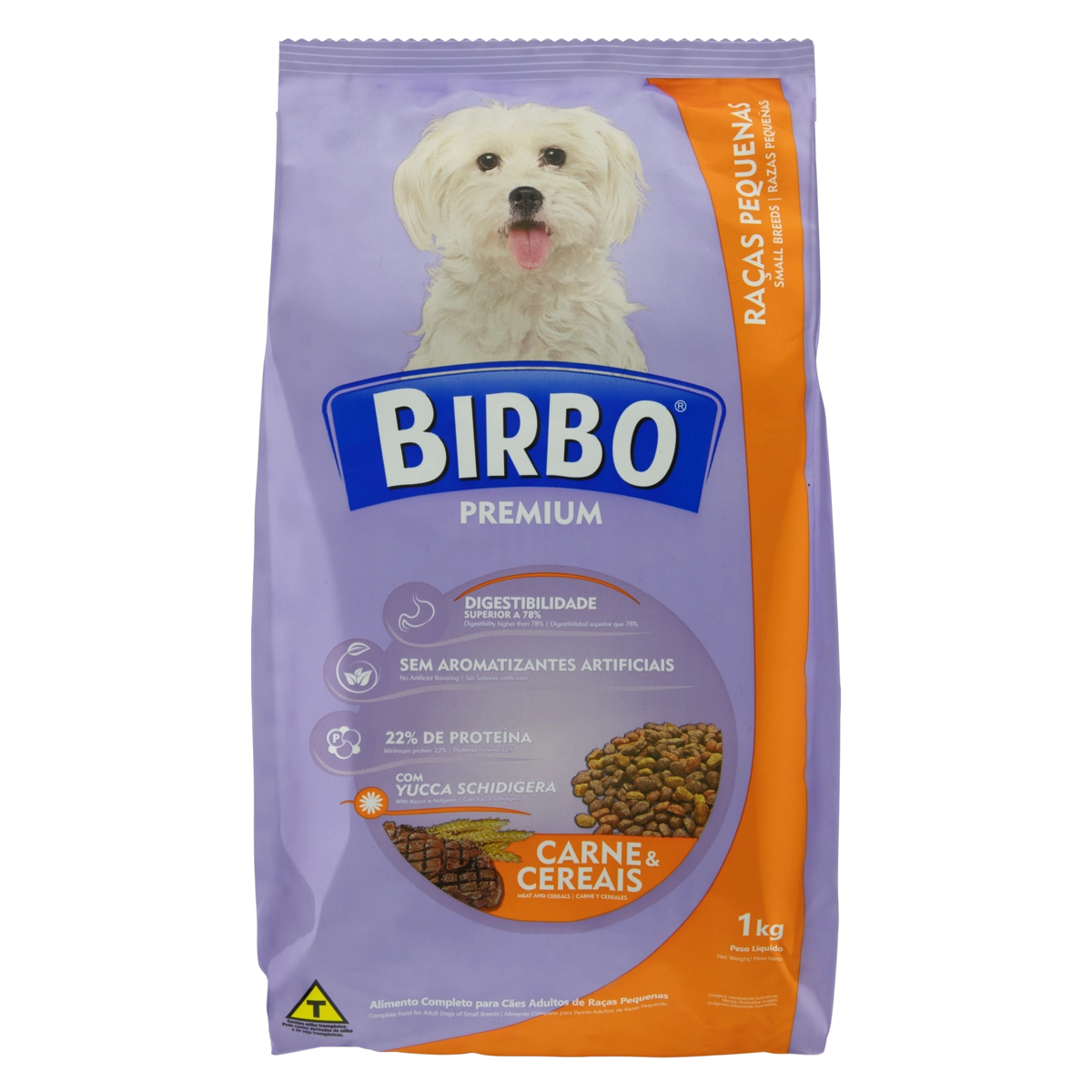 Alimento Para Cães Adultos Raças Pequenas Carne E Cereais Birbo Pacote 1kg