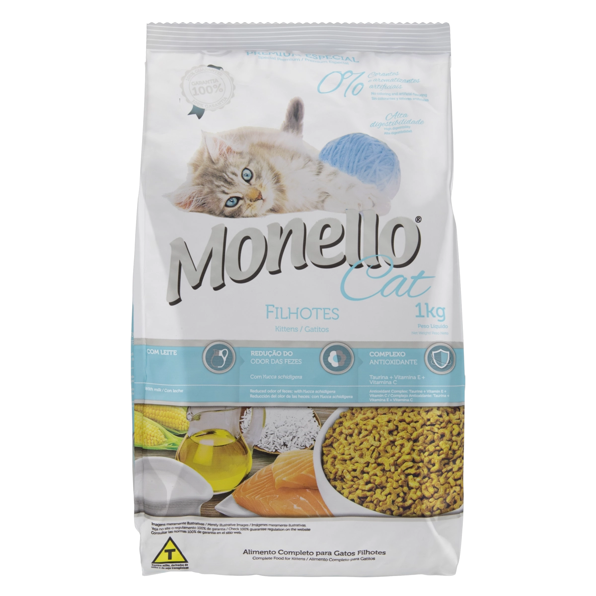 Alimento Para Gatos Filhotes Monello Pacote 1kg