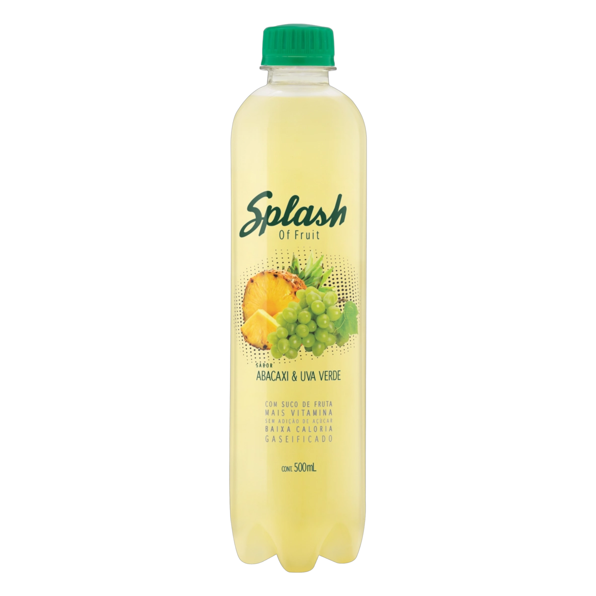 Refresco Misto Gaseificado Abacaxi Uva Verde Splash Of Fruit Garrafa 500ml
