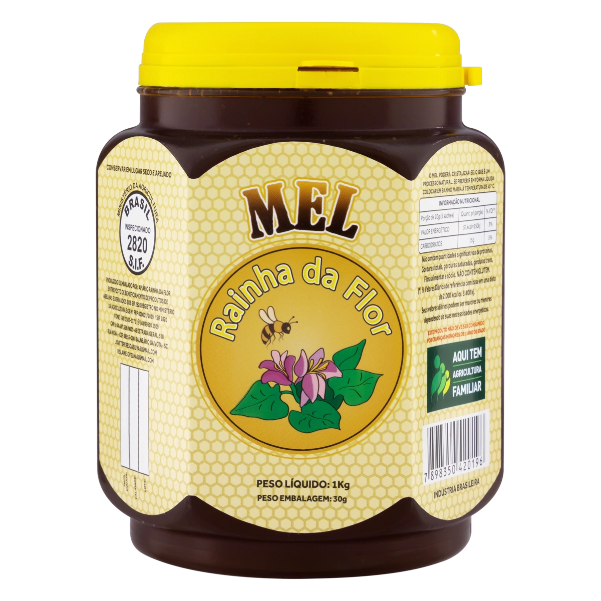 Mel Florada Silvestre Rainha Da Flor Pote 1kg