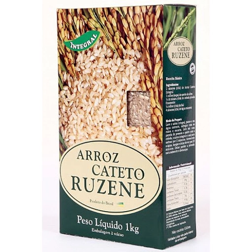 Arroz Cateto Integral Curto Ruzene 1kg