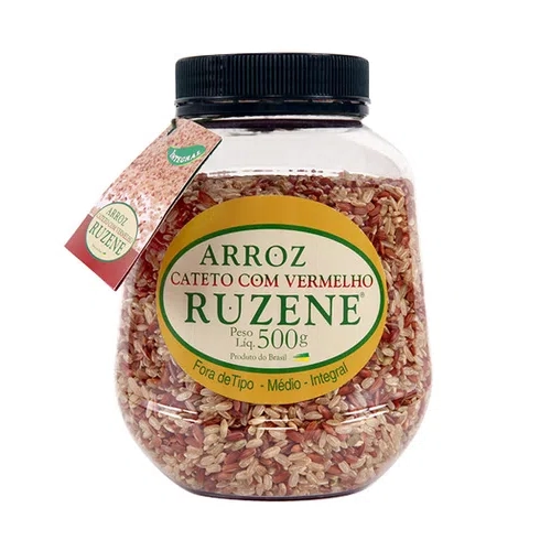 Arroz Cateto Integral C/ Vermelho Pote 500g Ruzene