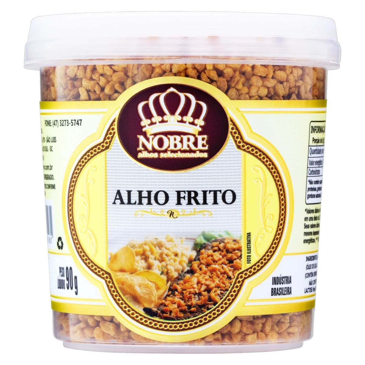 Alho Frito Nobre Pote 90g
