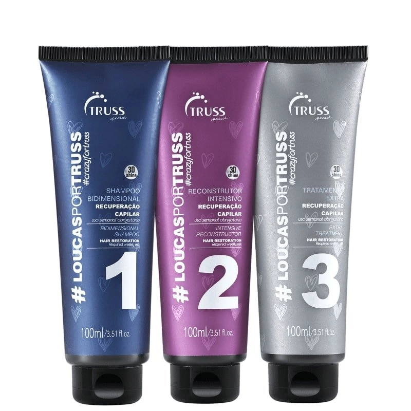 Kit Truss Mini Loucasportruss 4 Idiomas 100ml 100ml 100ml
