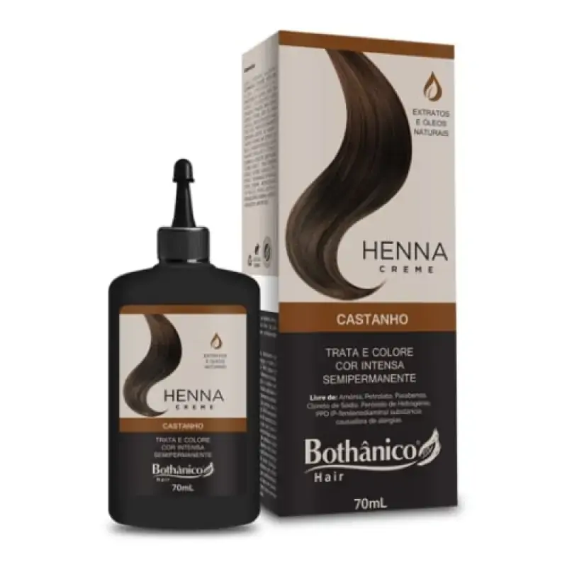 Henna Creme Bothanico Hair 70ml Castanho