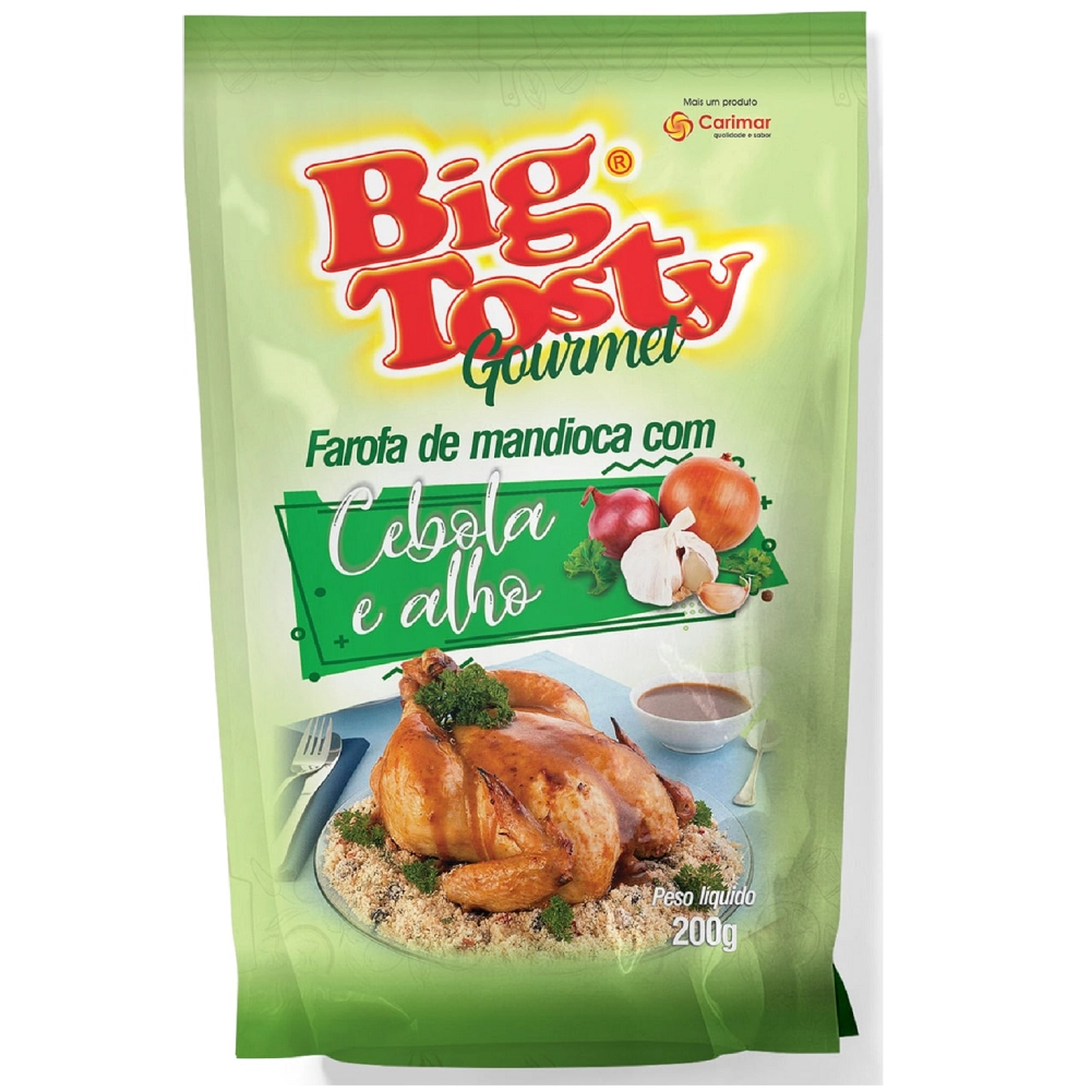 Farofa Big Tosty Mandioca/cebola/alho 200g