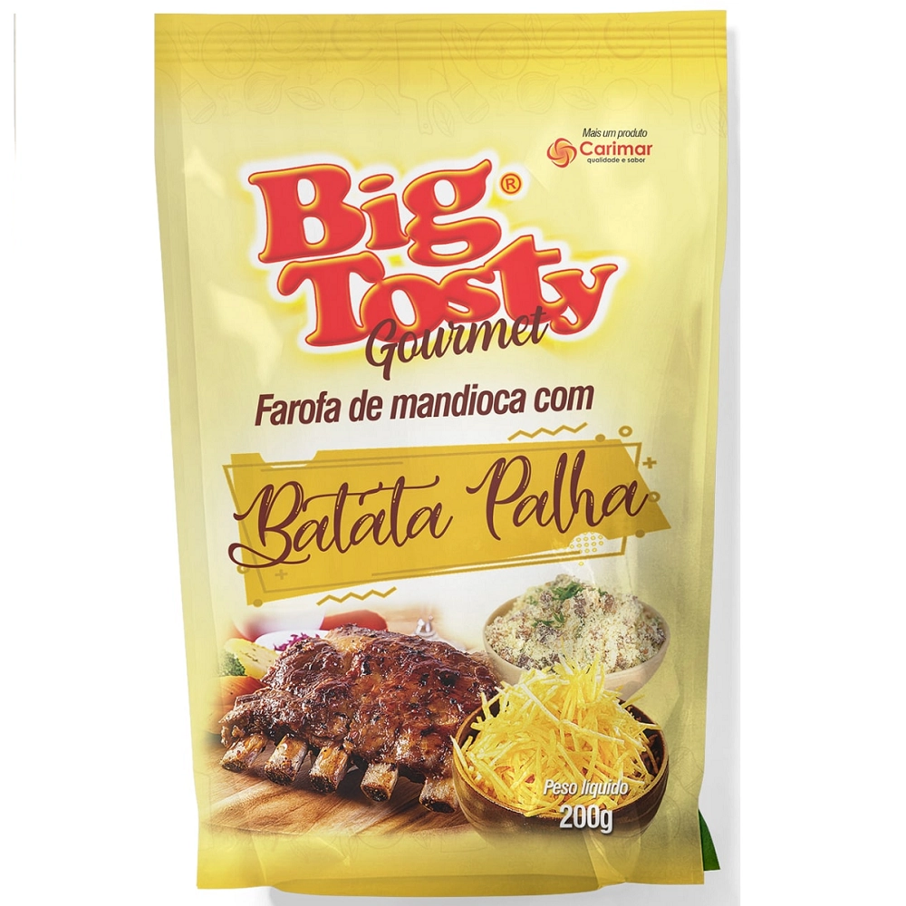Farofa Gourm Big Tosty 200gr Milho C/torresmo