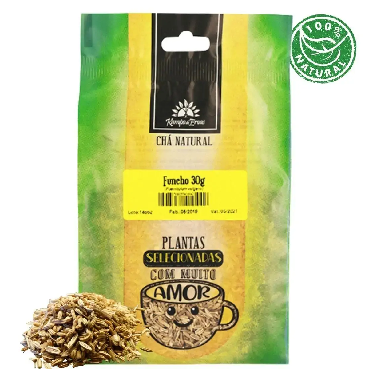 Funcho Natural Chá da Semente Kampo de Ervas 30 gramas