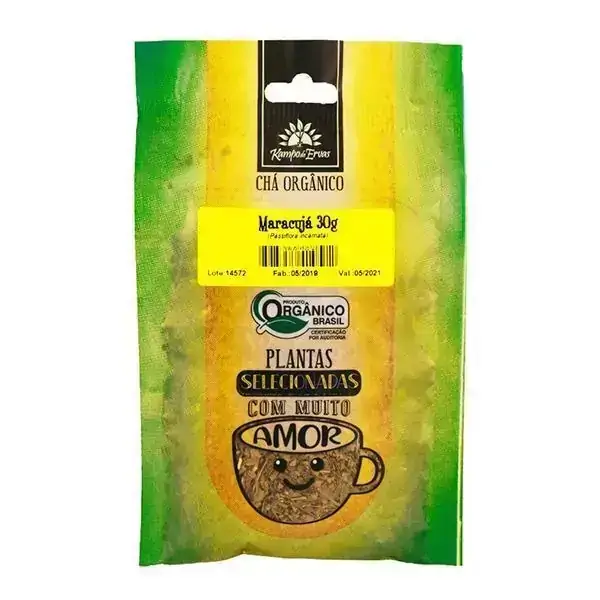 Maracujá Chá Orgânico Kampo de Ervas só Folhas 30g
